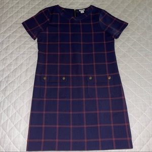 J Crew Plaid Shift Dress
